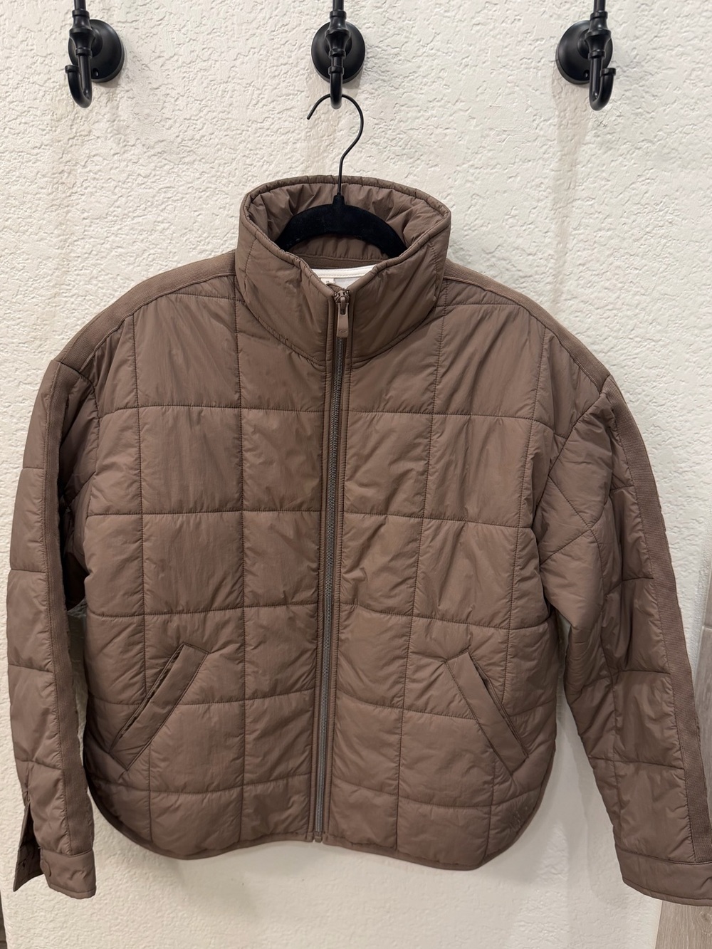 Taupe Quilted Jacket - Womens